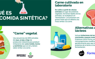 El impulso corporativo a los alimentos sintéticos:  Soluciones falsas que ponen en peligro nuestra salud y dañan el planeta
